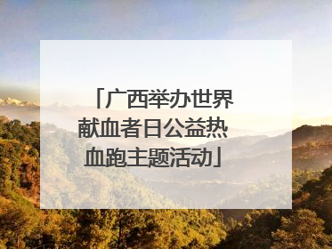 广西举办世界献血者日公益热血跑主题活动