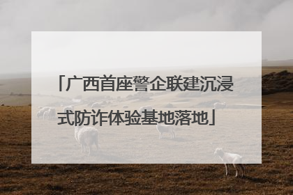 广西首座警企联建沉浸式防诈体验基地落地