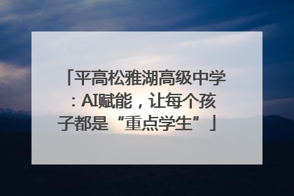平高松雅湖高级中学：AI赋能，让每个孩子都是“重点学生”