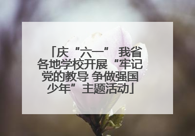 庆“六一” 我省各地学校开展“牢记党的教导 争做强国少年”主题活动
