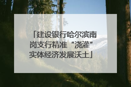 建设银行哈尔滨南岗支行精准“浇灌”实体经济发展沃土