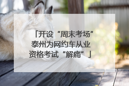 开设“周末考场” 泰州为网约车从业资格考试“解痛”