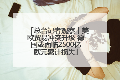 总台记者观察丨美欧贸易冲突升级 德国或面临2500亿欧元累计损失