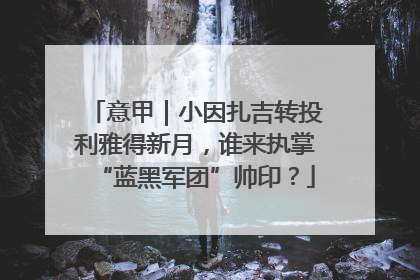 意甲｜小因扎吉转投利雅得新月，谁来执掌“蓝黑军团”帅印？