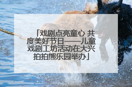戏剧点亮童心 共度美好节日——儿童戏剧工坊活动在大兴拍拍熊乐园举办