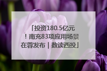 投资180.5亿元！南充83项应用场景在蓉发布｜数读西投