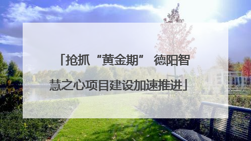 抢抓“黄金期” 德阳智慧之心项目建设加速推进