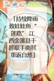 持续降雨致娃娃鱼“迷路” 江西金溪县干群联手助其重返自然
