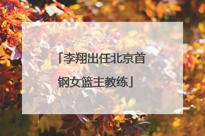 李翔出任北京首钢女篮主教练