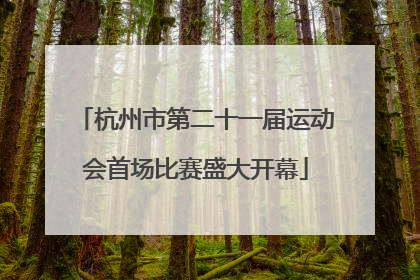 杭州市第二十一届运动会首场比赛盛大开幕