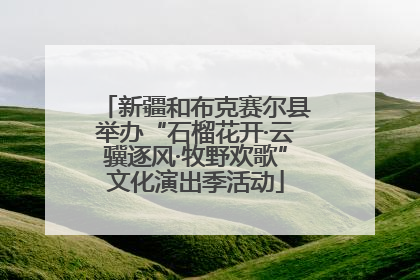 新疆和布克赛尔县举办“石榴花开·云骥逐风·牧野欢歌”文化演出季活动