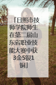 日照市技师学院师生在第二届山东省职业技能大赛中获3金5银1铜