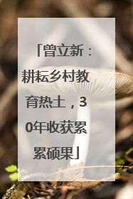 曾立新：耕耘乡村教育热土，30年收获累累硕果