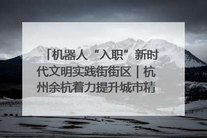 机器人“入职”新时代文明实践街街区｜杭州余杭着力提升城市精细化智能化管理水平