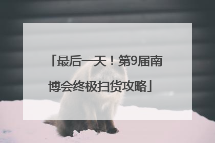 最后一天！第9届南博会终极扫货攻略