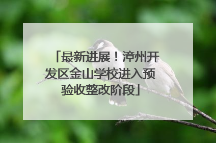 最新进展！漳州开发区金山学校进入预验收整改阶段