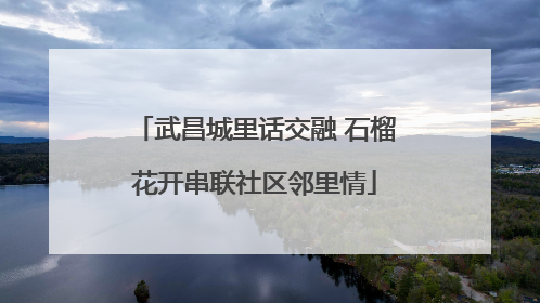 武昌城里话交融 石榴花开串联社区邻里情