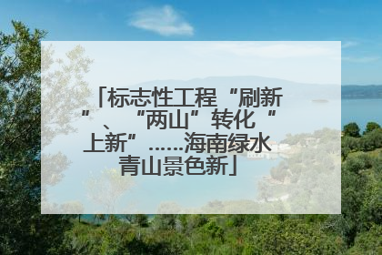 标志性工程“刷新”、“两山”转化“上新”……海南绿水青山景色新