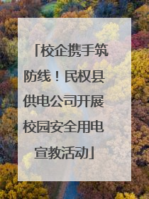 校企携手筑防线！民权县供电公司开展校园安全用电宣教活动