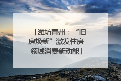 潍坊青州：“旧房焕新”激发住房领域消费新动能