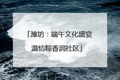 潍坊：端午文化盛宴 温情粽香润社区