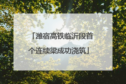 潍宿高铁临沂段首个连续梁成功浇筑