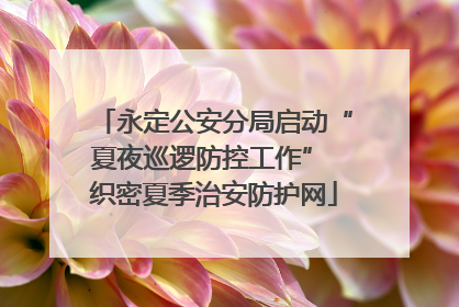 永定公安分局启动“夏夜巡逻防控工作” 织密夏季治安防护网