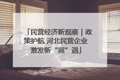 民营经济新观察｜政策护航 河北民营企业激发新“冀”遇
