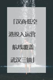 汉商低空港投入运营 航线覆盖武汉三镇