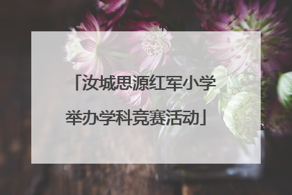 汝城思源红军小学举办学科竞赛活动