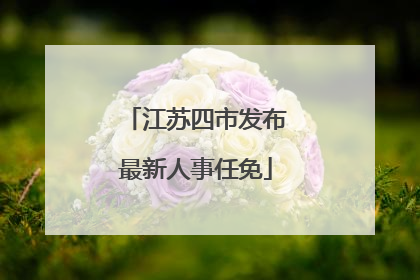 江苏四市发布最新人事任免