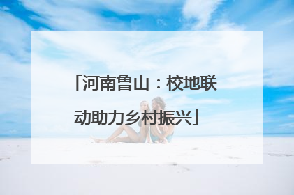 河南鲁山：校地联动助力乡村振兴