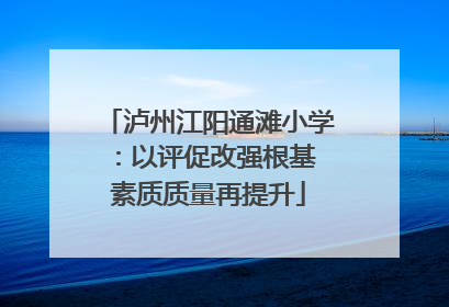 泸州江阳通滩小学：以评促改强根基 素质质量再提升