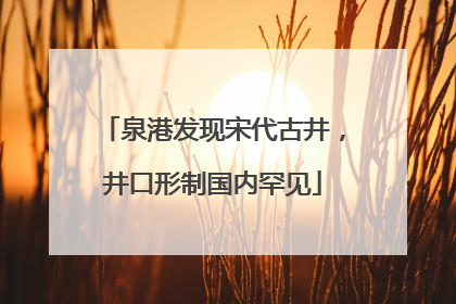 泉港发现宋代古井，井口形制国内罕见