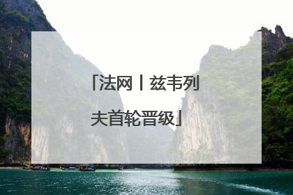 法网丨兹韦列夫首轮晋级