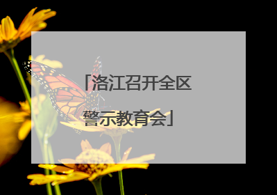 洛江召开全区警示教育会