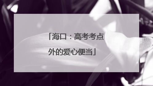海口：高考考点外的爱心便当