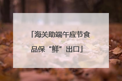 海关助端午应节食品保“鲜”出口