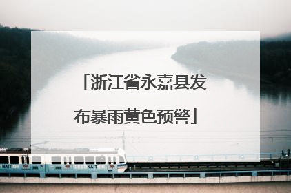 浙江省永嘉县发布暴雨黄色预警