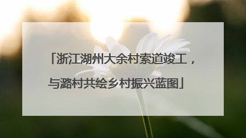 浙江湖州大余村索道竣工，与潞村共绘乡村振兴蓝图