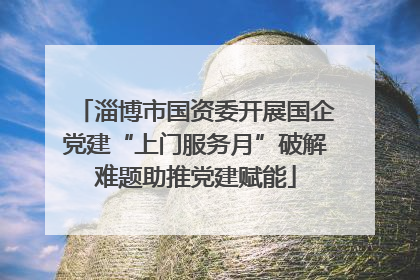 淄博市国资委开展国企党建“上门服务月”破解难题助推党建赋能