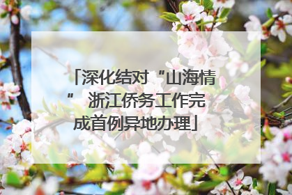 深化结对“山海情” 浙江侨务工作完成首例异地办理