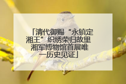 清代御赐“永镇定湘王”织绣荣归故里 湘军博物馆首展唯一历史见证
