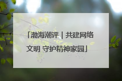 渤海潮评｜共建网络文明 守护精神家园