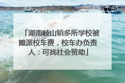湖南岐山镇多所学校被摊派校车费，校车办负责人：可找社会赞助