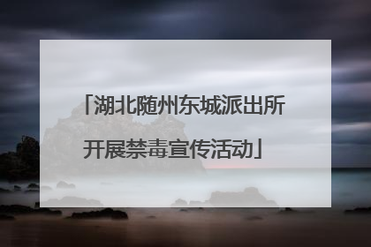 湖北随州东城派出所开展禁毒宣传活动