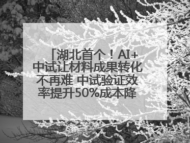 湖北首个！AI+中试让材料成果转化不再难 中试验证效率提升50%成本降低60%