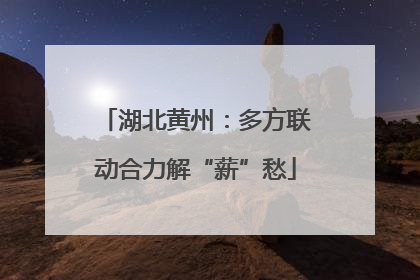 湖北黄州：多方联动合力解“薪”愁