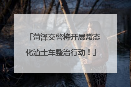 菏泽交警将开展常态化渣土车整治行动！