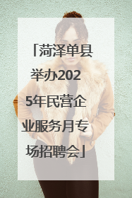 菏泽单县举办2025年民营企业服务月专场招聘会
